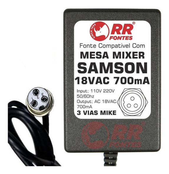 Fonte Carregador 18v Samson Mdr6 Mdr8 Mdr10 Mdr624 Mdr1064 1