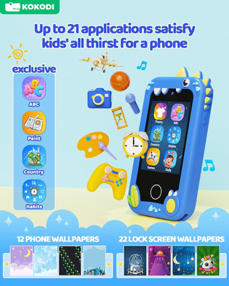 Teléfono Para Niños De 3 A 8 Años Con Música Y Cámara Dual 1