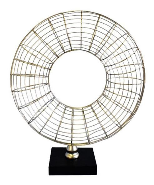Escultura Em Metal Forma Circulo Espiral Md 8537 Entrecasa 0