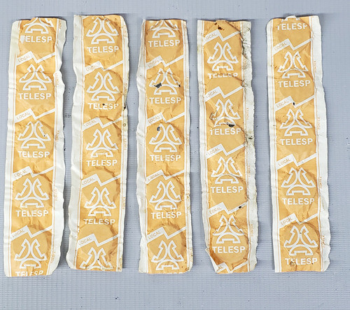 Ficha De Telefone Telesp Antiga 5 Cartelas 50 Fichas 0