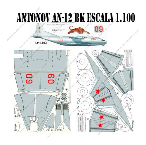 Antonov An-12 Bk Escala 1.100 Aproxi 0