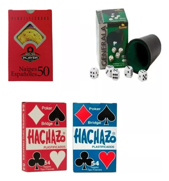 Combo 3 Juegos Generala Cartas Poker Y Españolas Truco 0