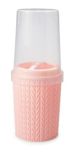 Porta Escova De Dente Trama Rosa Plasutil 0