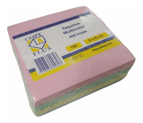 Taco De Papel 9x9 Cm Multicolor 400 Hojas - Papelitos Color 0