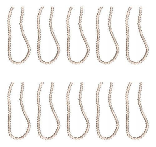 Kit 10 Colar De Perolas Para Massagem Sensorial Grande 140cm 0