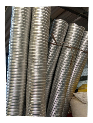 Caño Corrugado Flexible De Aluminio 4  10cm X 2 Metro 1