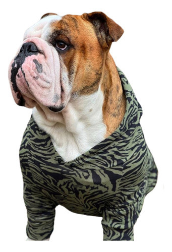 Buzo Abrigo Para Mascotas Zebra Militar Talle 3 0
