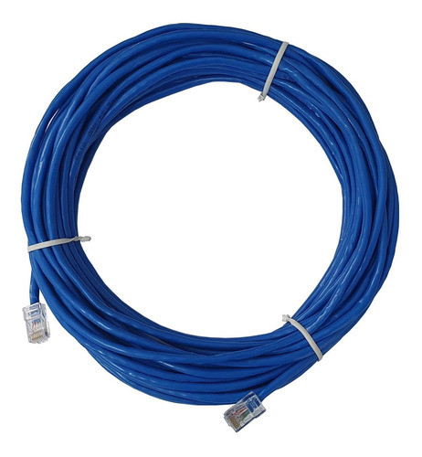 Cabo De Rede Internet 20m 20 Metros Cat6 Azul 1gbps Crimpado 1