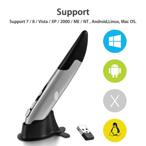 2.4ghz Receptor Óptico Inalámbrico Usb Bolsillo Dibujo Escri 1