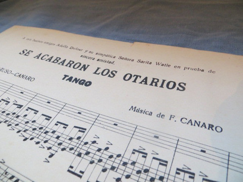Se Acabaron Los Otarios Federacion Caruso Canaro Partitura 1