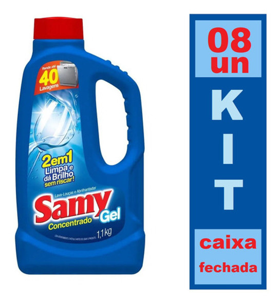 Kit 8 Lava Louça Maquina De Lavar Concentrado Samy Gel  2em1 0