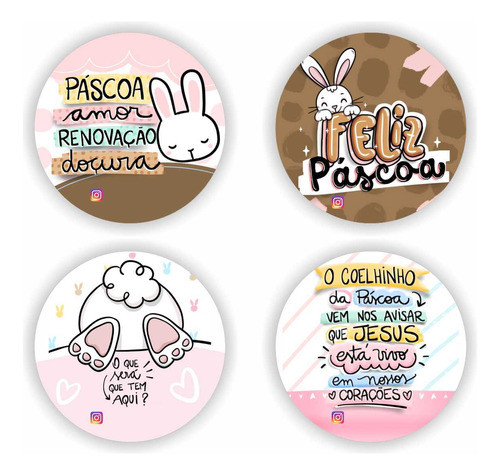 300 Adesivos De Páscoa Para Doces E Ovos De Páscoa 4x4cm 0