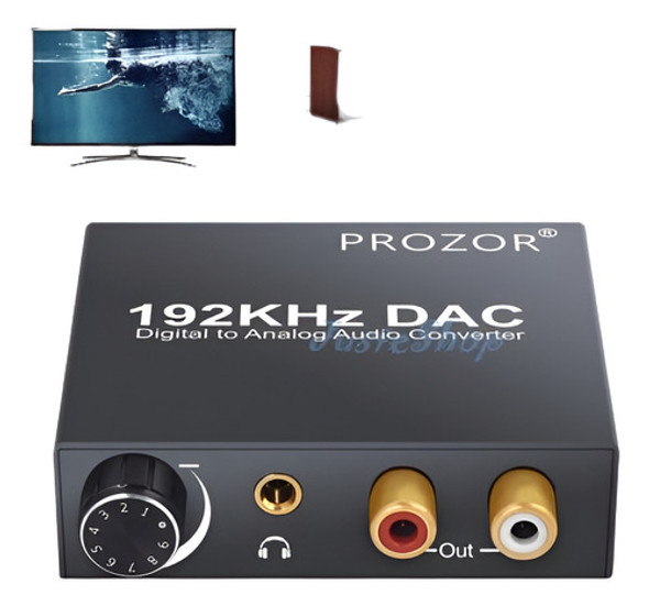 Dac Convertidor Digital Óptica A L/r Análogo Estéreo De 3,5 0