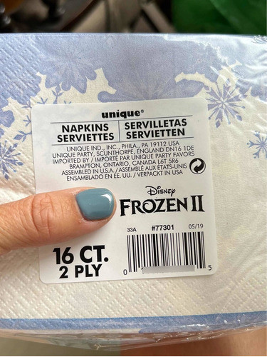 16 Servilletas De Papel Frozen Olaf Import 1