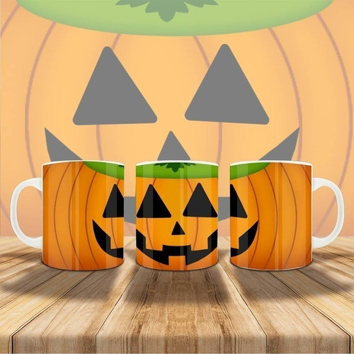 16 Plantillas Sublimación Tazas - Halloween #2 / Editables 0