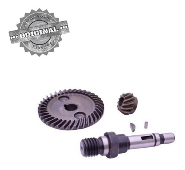 Corona + Piñon + Eje + Chavetas Amoladora Black+decker G720 1