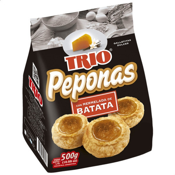 Galletitas Trio Pepas Con Mermelada De Batata Peponas X12 1