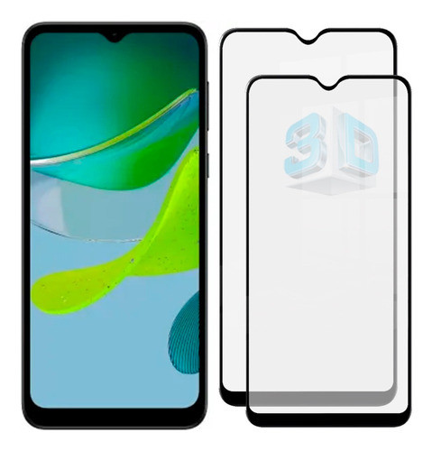 Em Dobro Película Vidro 3d Compatível Moto E13 E22 0