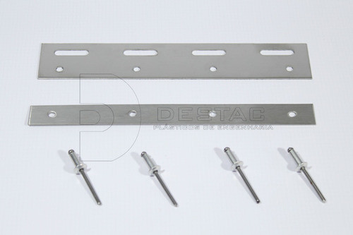 Kit 06und Pendural Aço Inox - Suporte Cortina De Pvc - 200mm 0