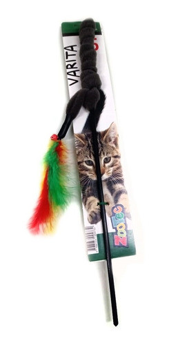 Varita Juguete Para Gato Con Plumas Cañita Zootec N°5 0