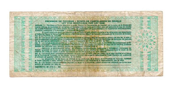 Bono De Emergencia Tucuman 1 Austral Ec 099 Cortes Domato 1