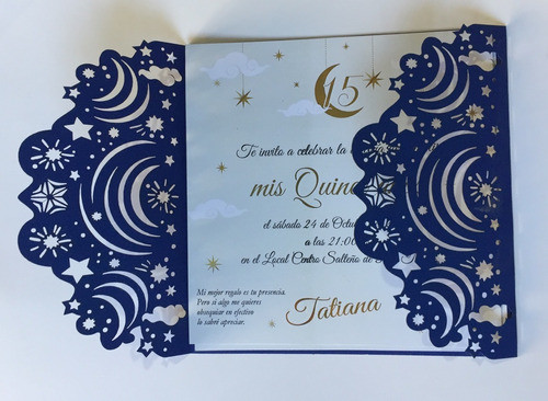 54 Tarjetas  Boda 15 Años Con Sobre Calado M41 0