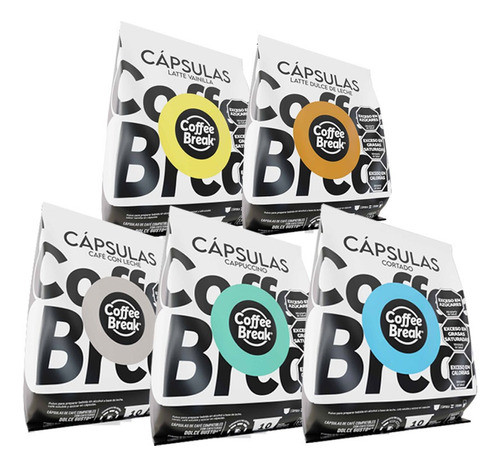 Combo Capsulas Dolce Gusto Coffee Break 5variedades Eleccion 0