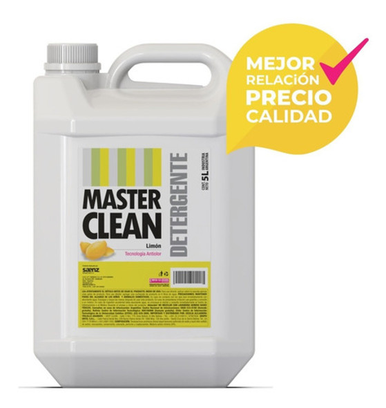 Detergente Concentrado Limón - Master Clean X 5lts 0