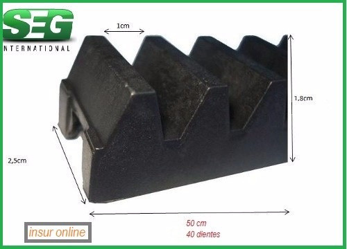 8 Repuestos Cremallera Porton Corredizo 50 Cm 1