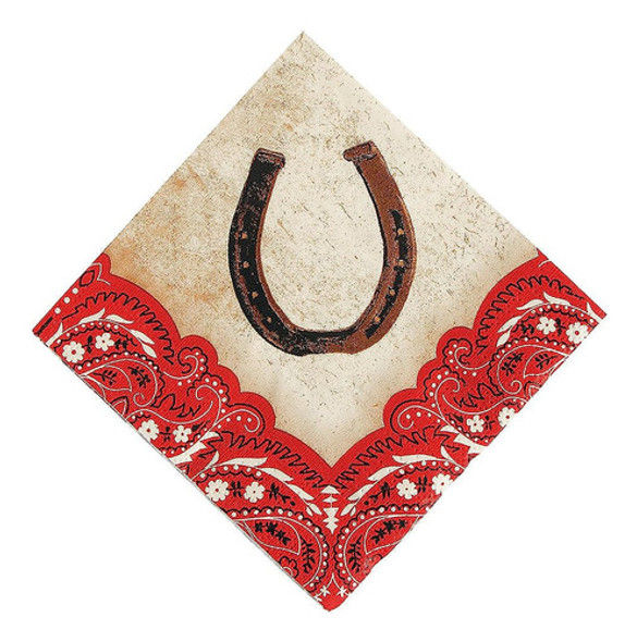 Western Cowboy Beverage Napkins (paquete De 16 Con Diseño De 0 Western Cowboy Beverage Napkins (paquete De 16 Con Diseño De 0