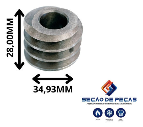Sem Fim Ferro Fundido 34,93x28mm Mod 2,5 P/ Assador 1