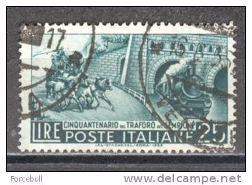 Sello Italiano 1956 Cinquatenario Del Traforo Sempione 0