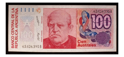 Argentina 100 Australes 1989 Serie B Excelente Bot 2841 0