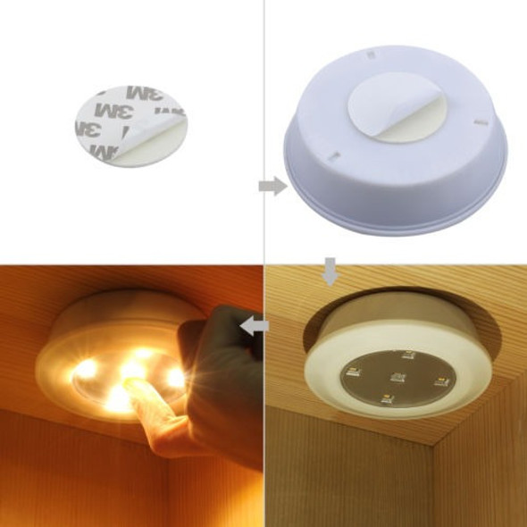 5led 4.5v Tocan Empujar/luz Cálida Blanca Con Pilas Lámpara 1