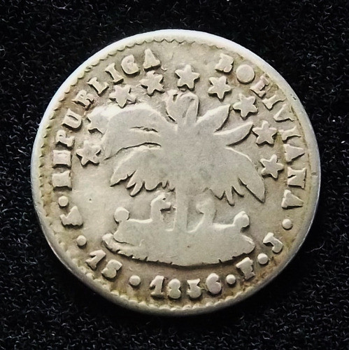 Bolivia 1 Sol 1856 Bueno Plata Km 119 1