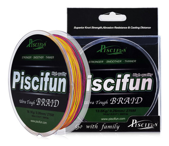 Piscifun Línea Pesca Trenzada 547yd Prueba 50lb 0
