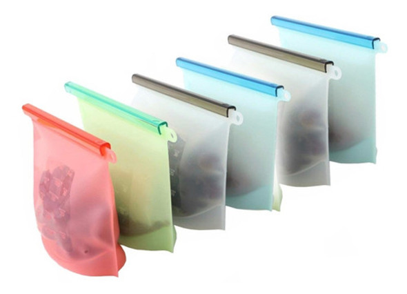 6 Sacos Reutilizável Com Fechamento Guardar Alimentos 1000ml 0 6 Sacos Reutilizável Com Fechamento Guardar Alimentos 1000ml 0