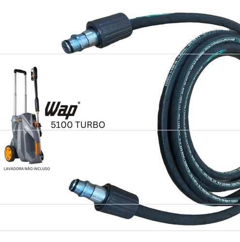 Mangueira Trama De Aço Wap 10m Wap 5100 Turbo 2300psi 1