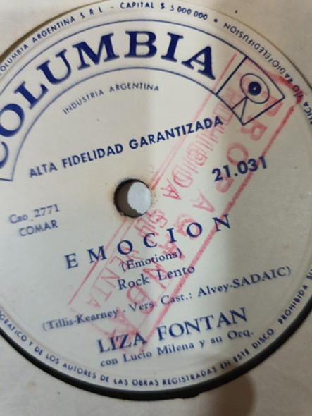 Disco De Pasta-lote De 5 Columbia-306-los Temas En Las Fotos 1