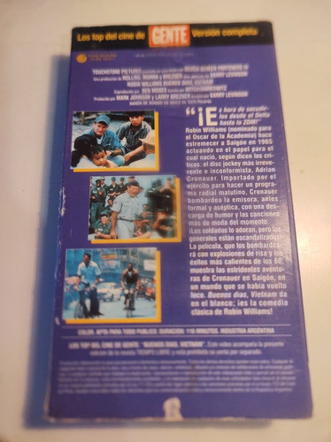 Robin Williams Buenos Días Vietnam Vhs Video Casete 1