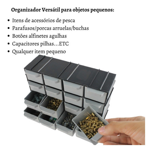 Organizador Com Gavetas Para Oficina Guardar Componentes 1