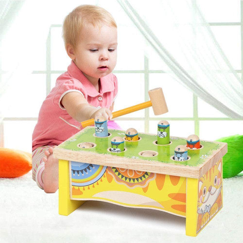Juego Topo De Descarga En Madera Con Dos Martillos Ltf Shop 1
