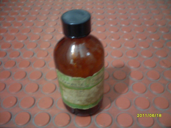 Frasco De Vidrio Color Caramelo Farmacia  Santa Maria  Vacio 1