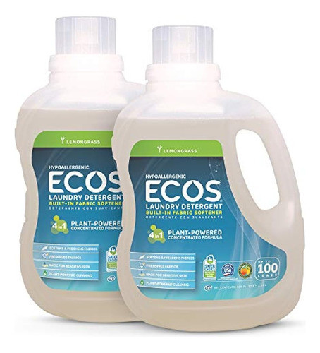 Productos Ecológicos Ecos 2 X Líquido Detergente De Lavander 0