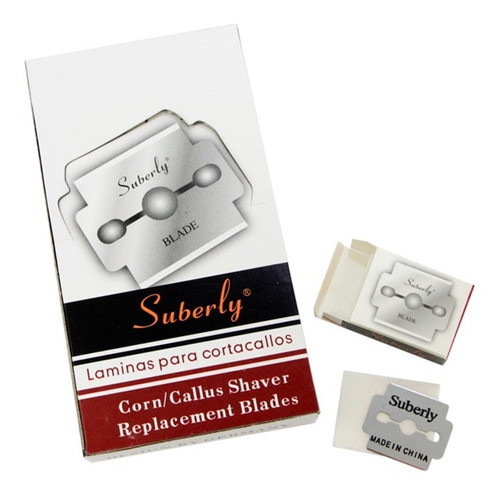 X100 Caja Hojas Para Saca Callos Afeitar Doble Filo Platinum 1