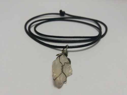 Collar Piedra Cuarzo Cristal Engarzada (09) 0