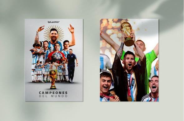 Kit X5 Láminas Selección Argentina De Fútbol Imprimibles 1
