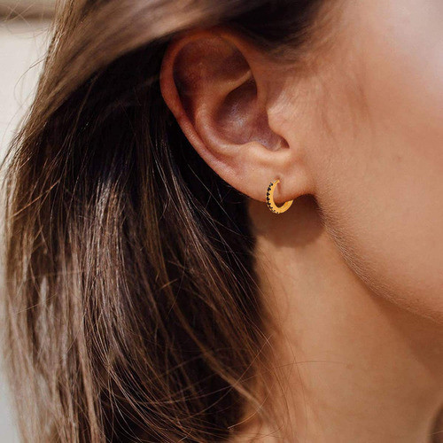 Carleen Pendientes De Aro De Plata De Ley 925 Chapados En Or 1