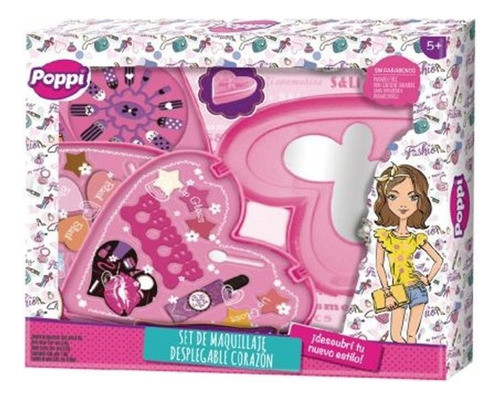 Set Maquillaje Infantil Nenas Corazon Desplegable Poppi 0