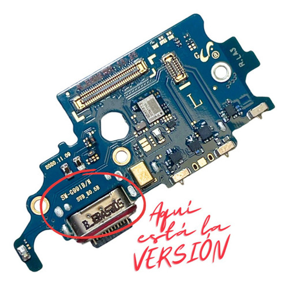 Placa Flex Carga Pin Compatible Samsung S21 G991 B / F 1